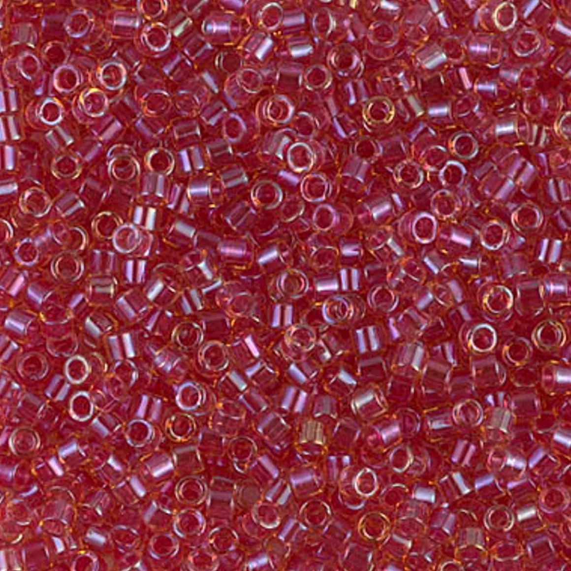 MIYUKI Delica hindbærrød 5g – DBM0062 Light Lined Cranberry