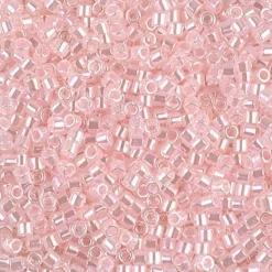 MIYUKI Delica lakserosa 5g – DBM0234 Lined Crystal Pale Salmon