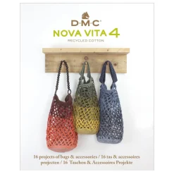 Mønsterbog DMC Nova Vita 4 – 16 tasker og accessories. Svensk, dansk og finsk tekst.