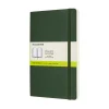 Moleskine Classic Notebook Large (13×21 cm), grønt, blødt omslag – 192 ulinjerede sider