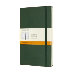 Moleskine Classic Notebook Large (13×21 cm), grønt, hårdt omslag – 240 linjerede sider
