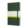 Moleskine Classic Notebook Large (13×21 cm), grønt, hårdt omslag – 240 ulinjerede sider