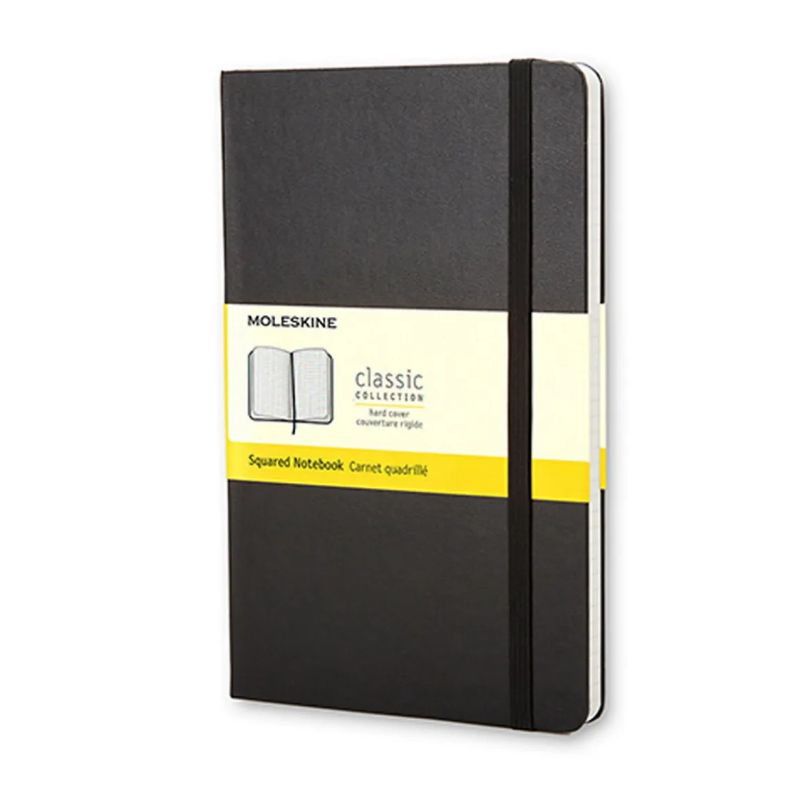 Moleskine Classic Notebook Large (13×21 cm), sort, hårdt omslag – 240 ternede sider