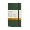 Moleskine Classic Notebook Pocket (9x14 cm), grønt, blødt omslag – 192 linjerede sider