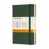 Moleskine Classic Notebook Pocket (9x14 cm), grønt, hårdt omslag – 192 linjerede sider