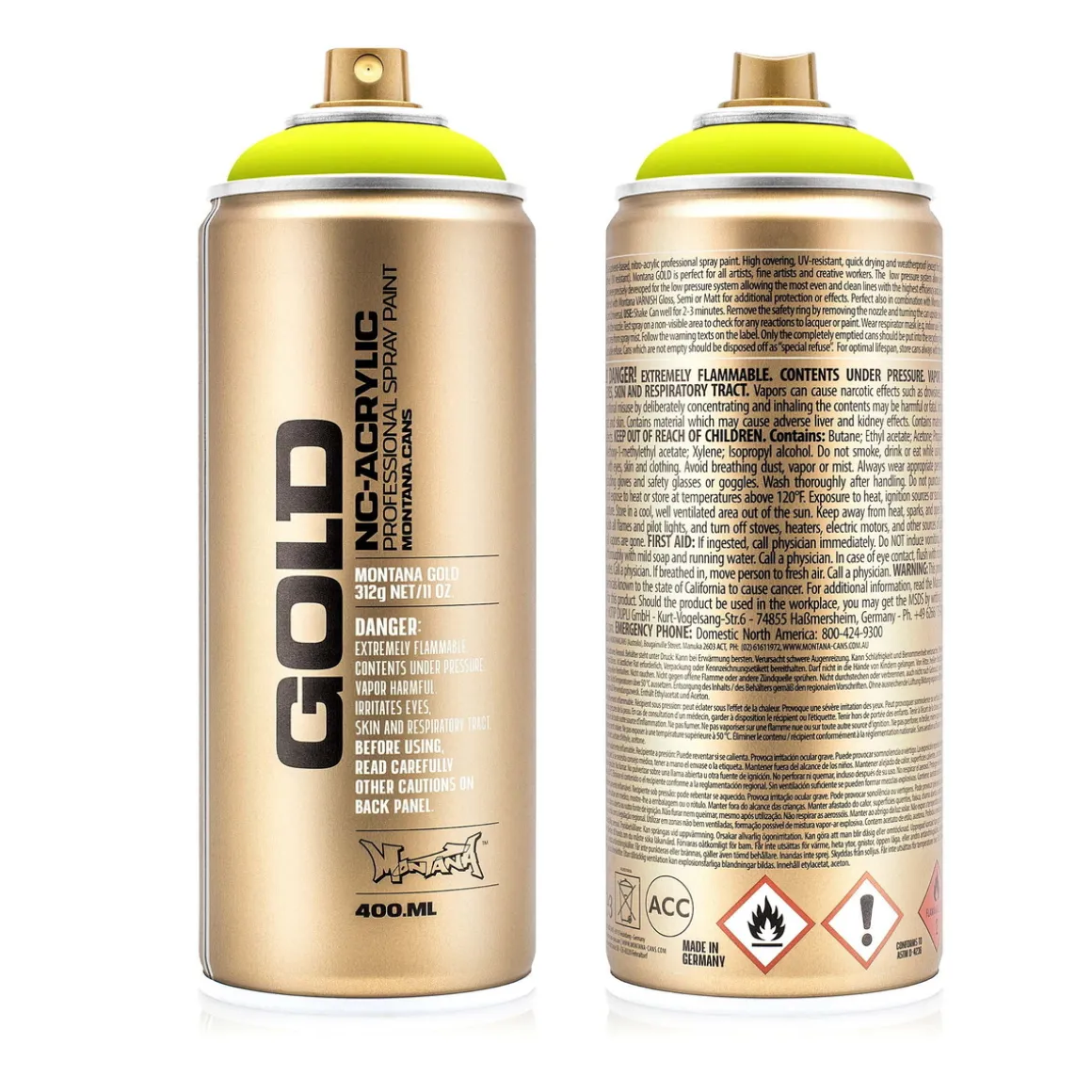 Montana Gold spraymaling 400 ml - F1000 Flash Yellow