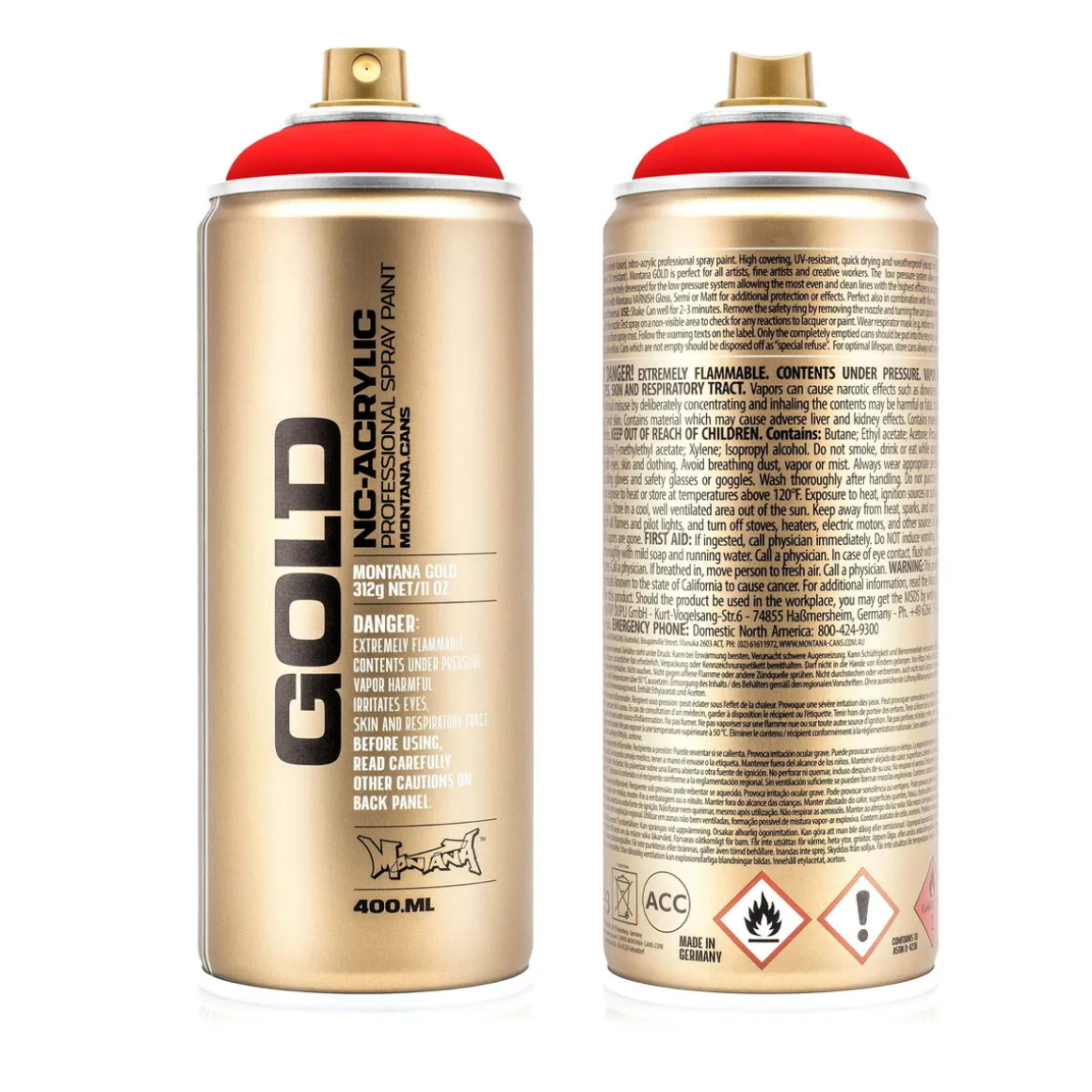 Montana Gold spraymaling 400 ml - F3000 Fire Red