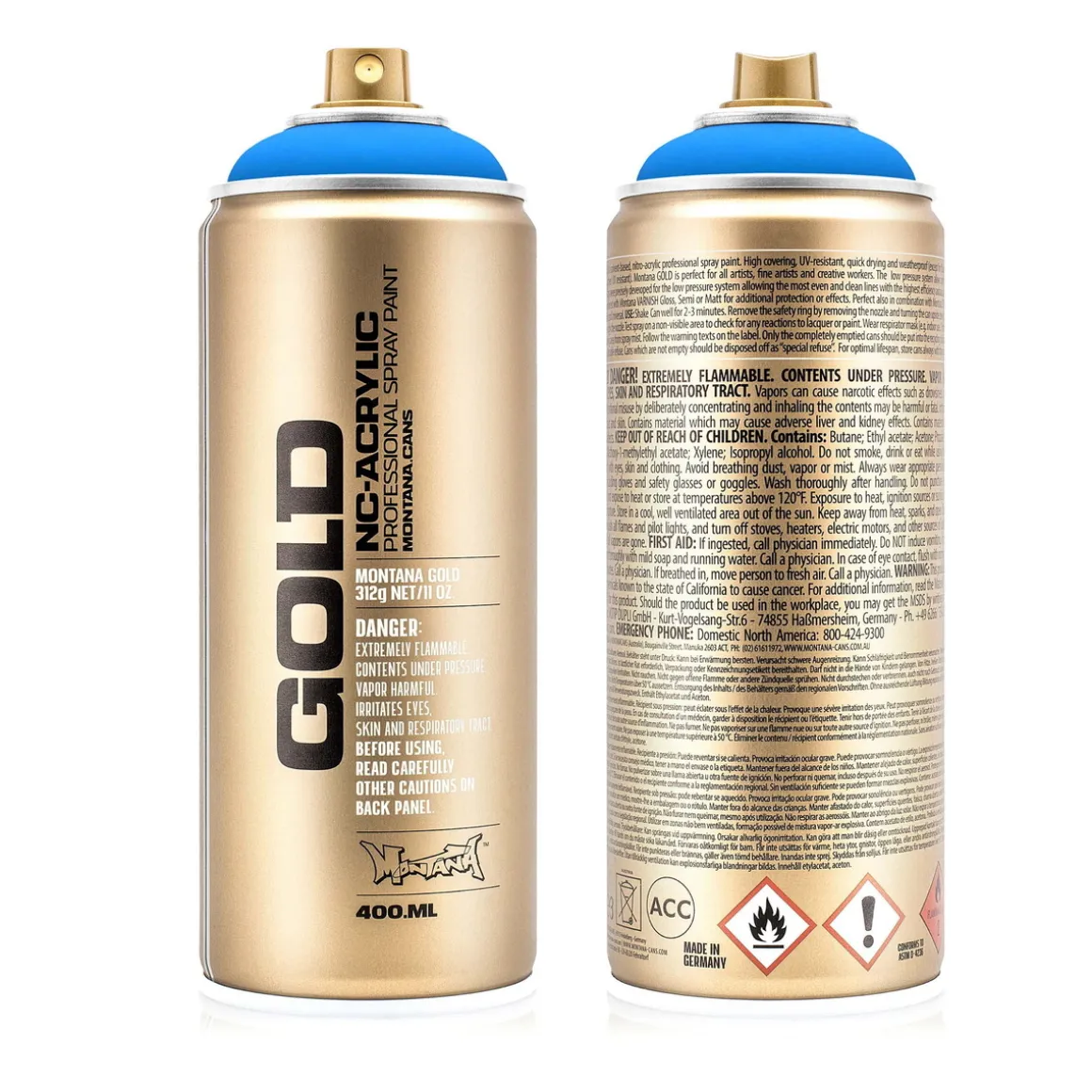 Montana Gold spraymaling 400 ml - F5000 Flame Blue