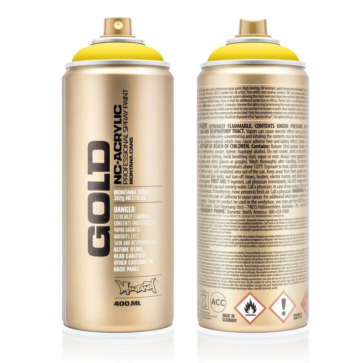 Montana Gold spraymaling 400 ml - Shock 1010 Yellow
