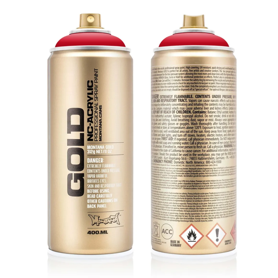 Montana Gold spraymaling 400 ml - Shock 3020 Kent Blood Red