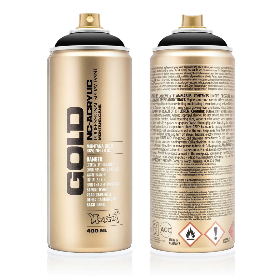 Montana Gold spraymaling 400 ml - Shock 9000 Black