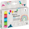 Mucki Junior tekstilpenne, markers, 5-pak