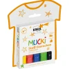 Mucki tekstilpenne stjerner, 5-pak