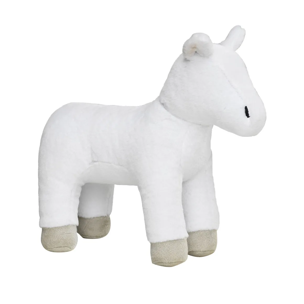 My Hobby Pony, hvidt lille udekoreret krammeføl som inviterer til diy og krea, 25×10×22 cm