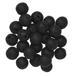 Naturlige lavaperler af 100% lava 8 mm 25&nbsp;stk.