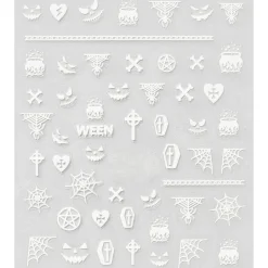Neglestickers halloween glow – 53 selvlysende og spooky negleklistermærker