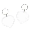 Nøglering med delbar billedholder, hjerte, 2-pak. 5×8 cm (inkl. ring)