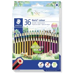Noris Color 185 – 36 stk. farveblyanter i upcyclet træ