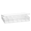 Opbevaringsæske af plast med 17 praktiske rum – 26×17×4,5 cm