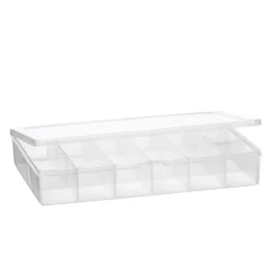 Opbevaringsæske af plast med 17 praktiske rum – 26×17×4,5 cm