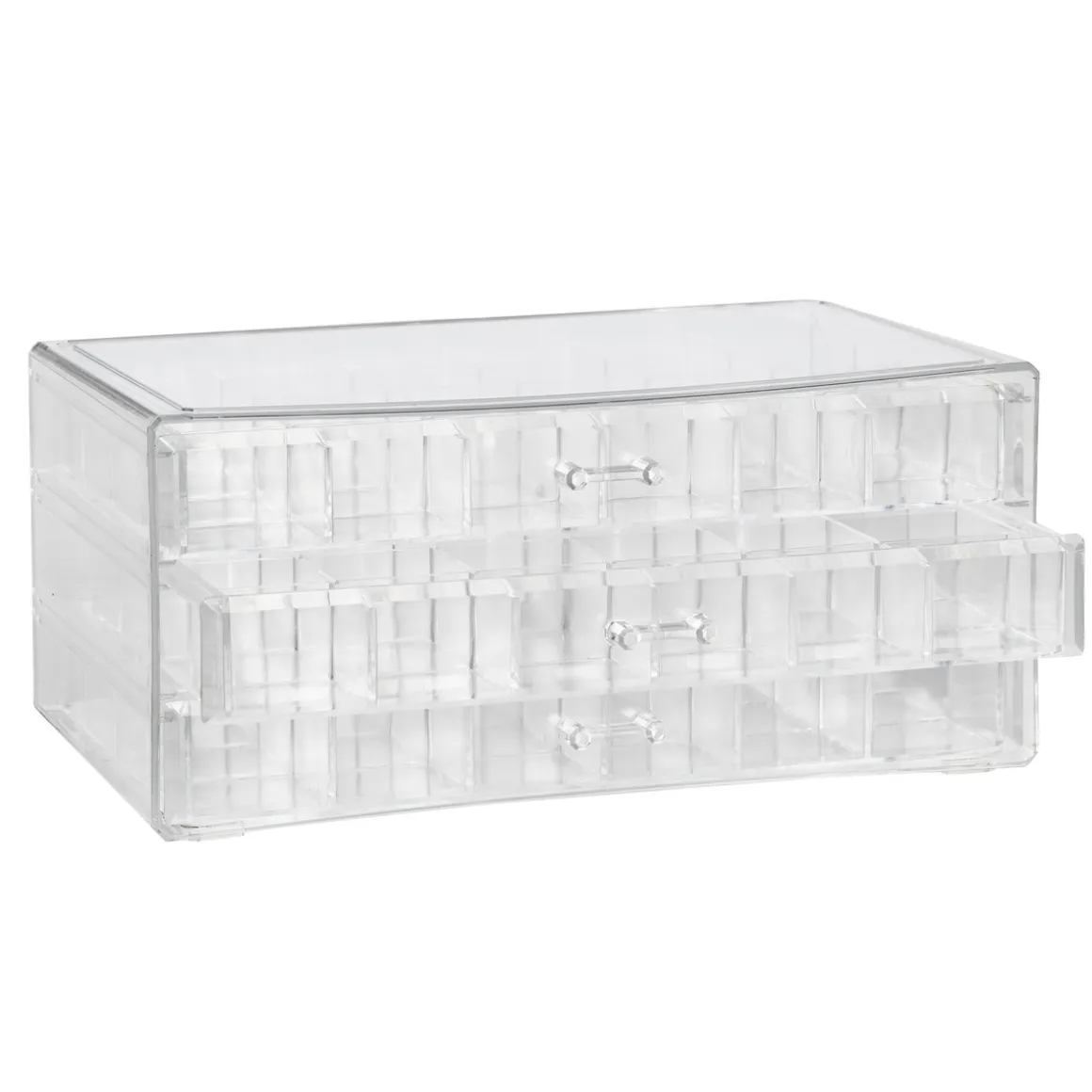 Opbevaring til perler og smykkedele, 3 etager, 72 rum, 23.5×13×10,5 cm