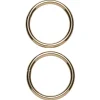 O-ringe af metal, guldfarvede, Ø4 cm. 2 stk.