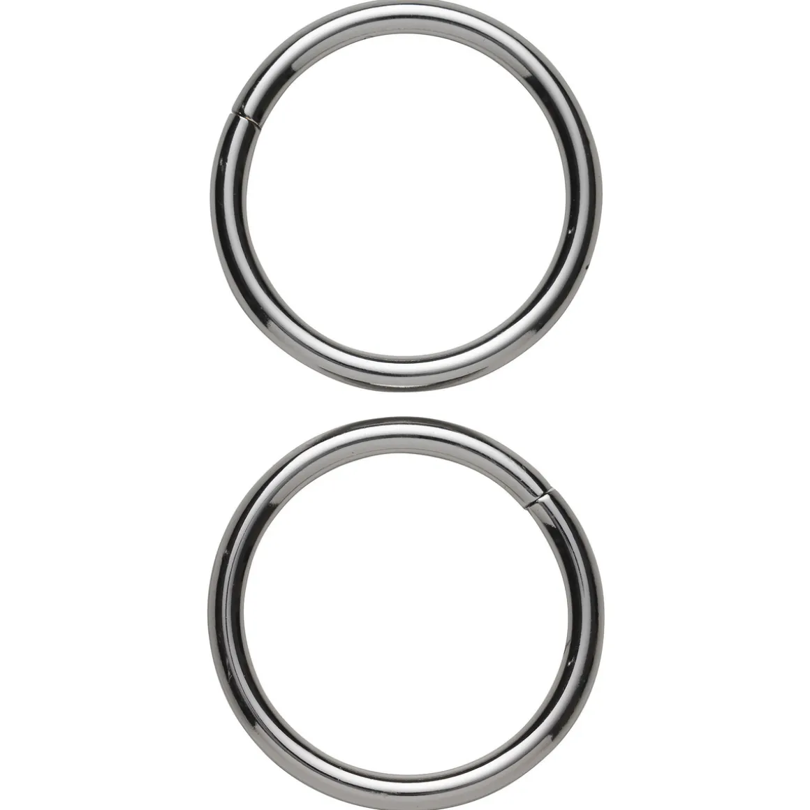 O-ringe af metal, sølvfarvede, Ø4 cm. 2 stk.