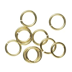 O-ringe Ø5 mm – messing, belagt med 9 karat guld, 10 stk.