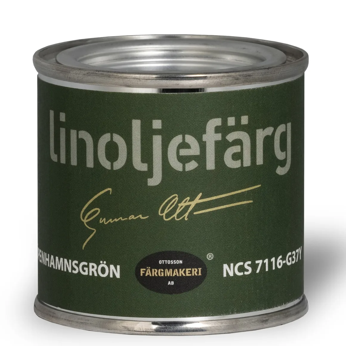 Ottossons Färgmakeri linoliefarve 100 ml, Københavnsgrøn 7116-G37Y