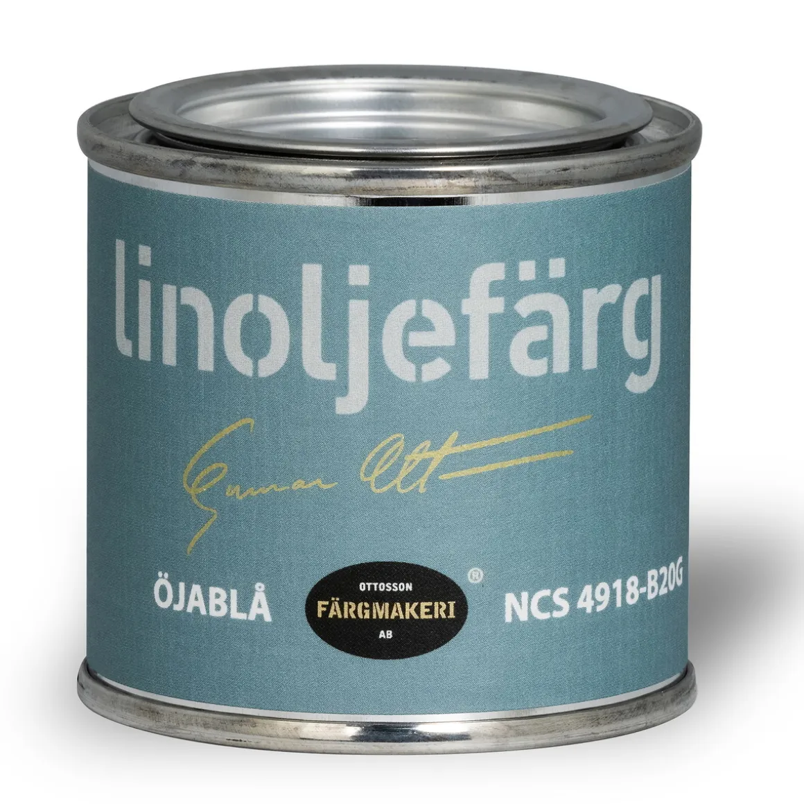 Ottossons Färgmakeri linoliefarve 100 ml, Öjablå 4918–B20G
