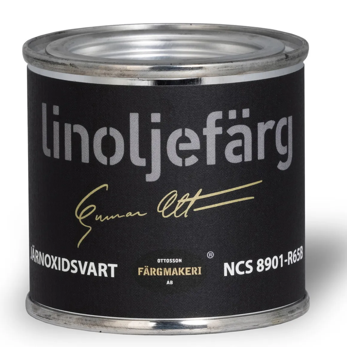 Ottossons Färgmakeri linoliefarve 100 ml, Jernoxidsort 8901–R65B