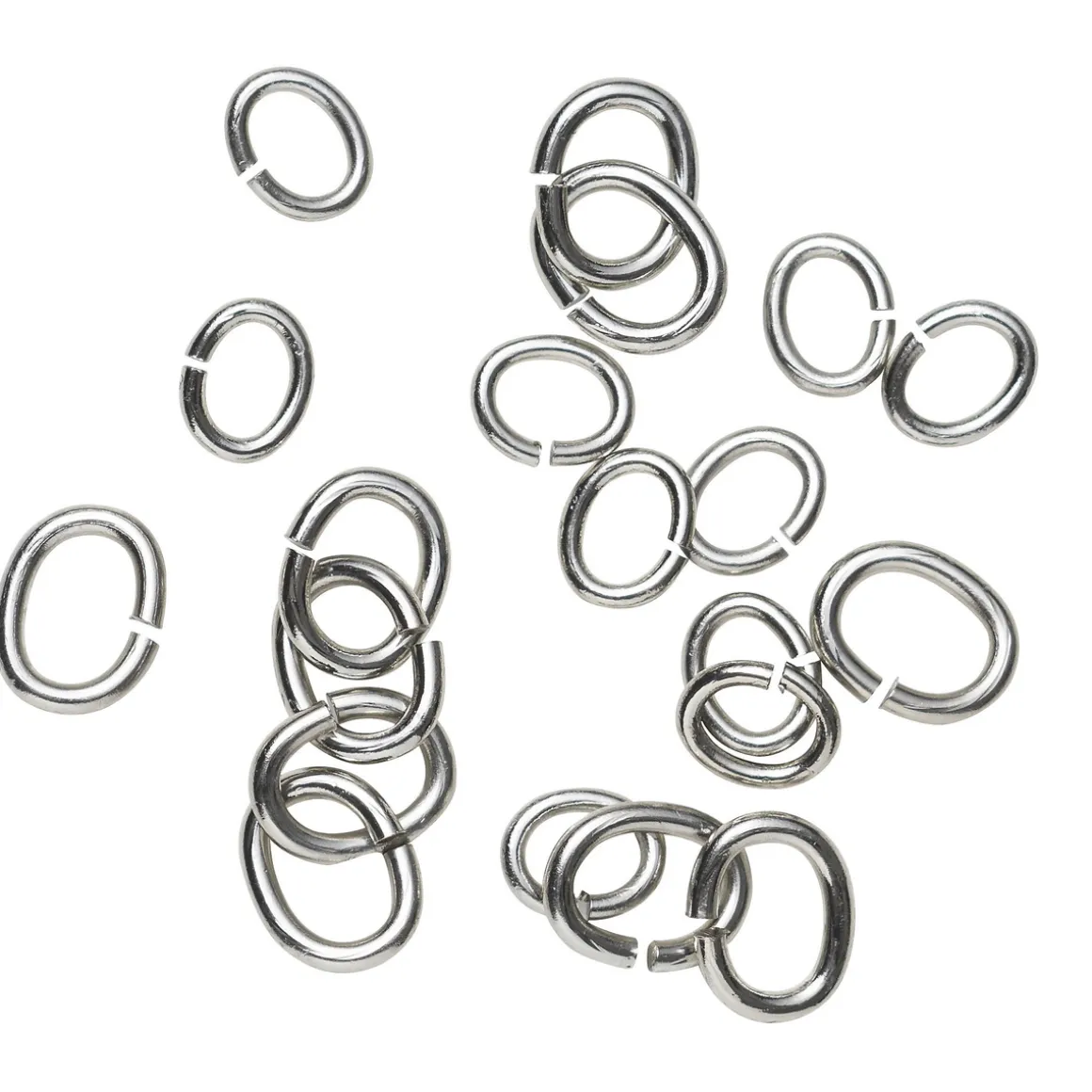 Ovale O-ringe mix 20-pak sølvfarvet – 3×4 mm & 5×6 mm, 10 af hver