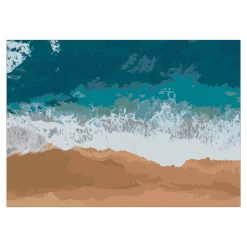 Paint by number/mal efter tal, – strand, 35×25 cm + 18 farver og 3 pensler