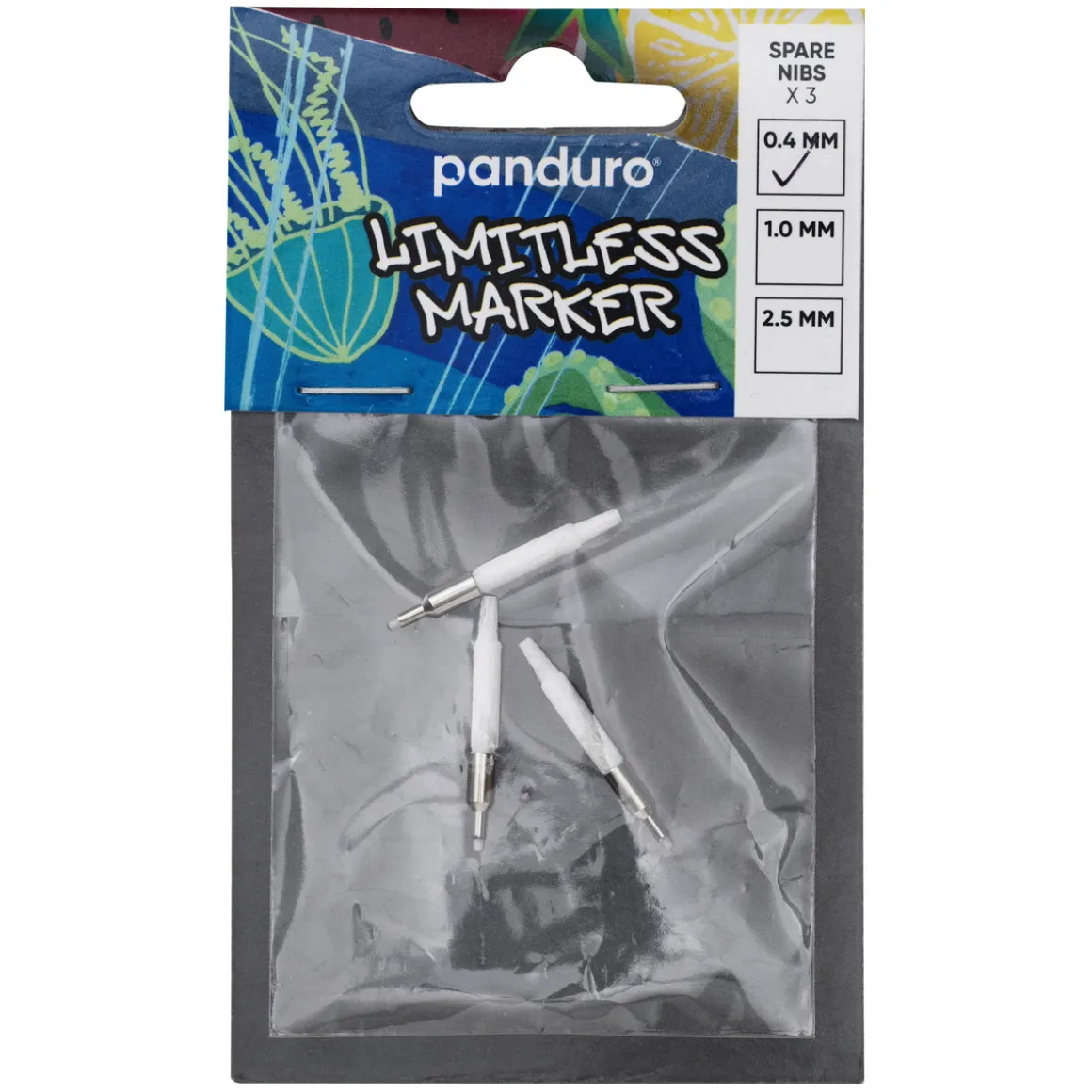 3-pak ekstraspidser Ø0,4 mm til Limitless Markers XS, refill med nye spidser