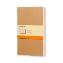 3-pak Moleskine Cahier Journal Large (13×21 cm), kraftpapir – 3×80 ulinjerede sider