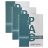 3-pak spiralbundne, linjerede kollegieblokke A4 – 229×297 mm, 70 ark, 70 g/m²