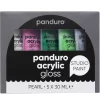 Panduro Acrylic akrylfarve, blanke perlemorsfarver 5×30 ml