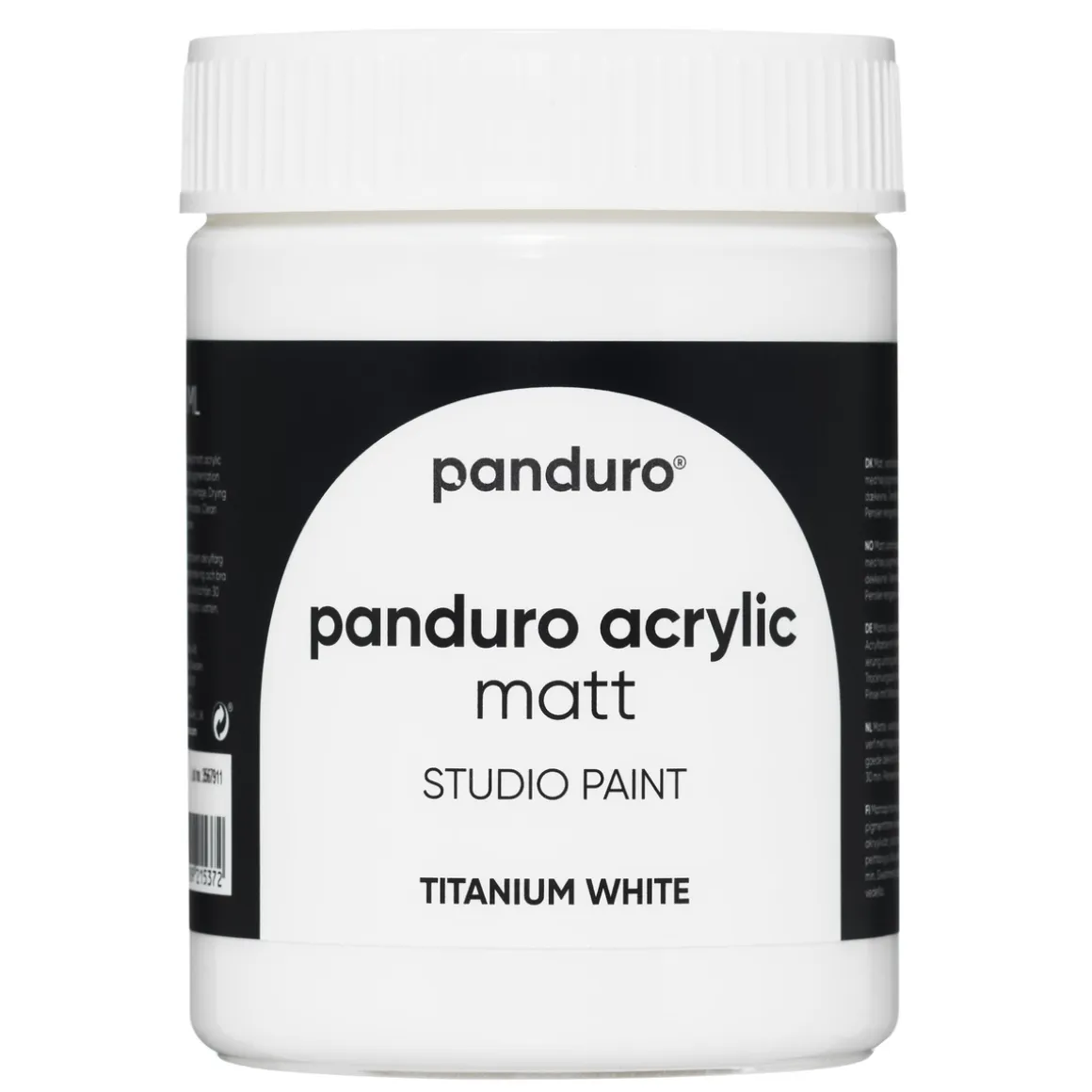 Panduro Acrylic akrylfarve, matt 500 ml – Titanium white