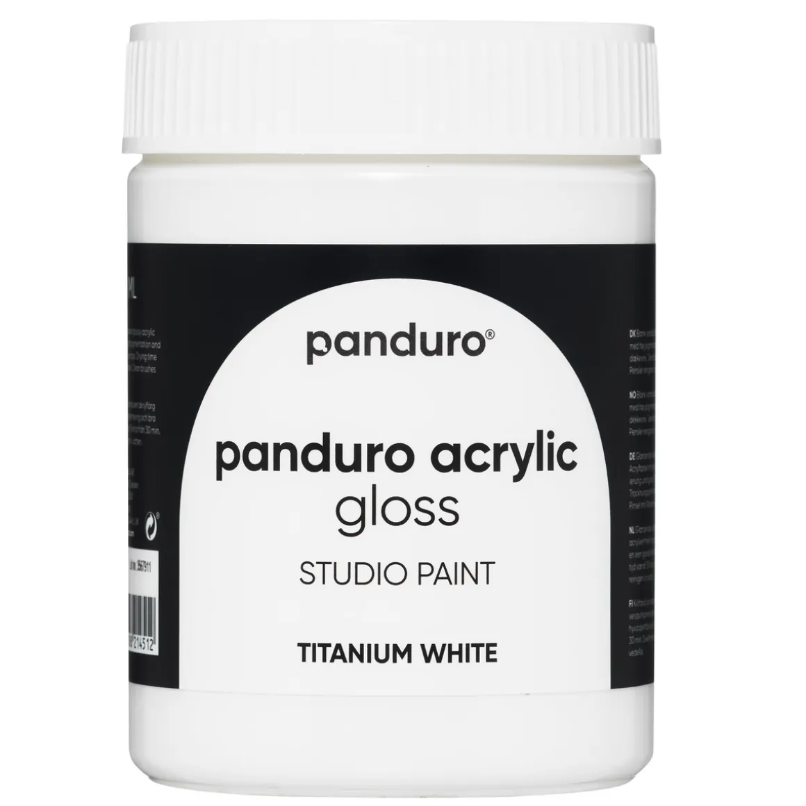 Panduro Acrylic Gloss blank akrylfarve 500 ml Titanium white