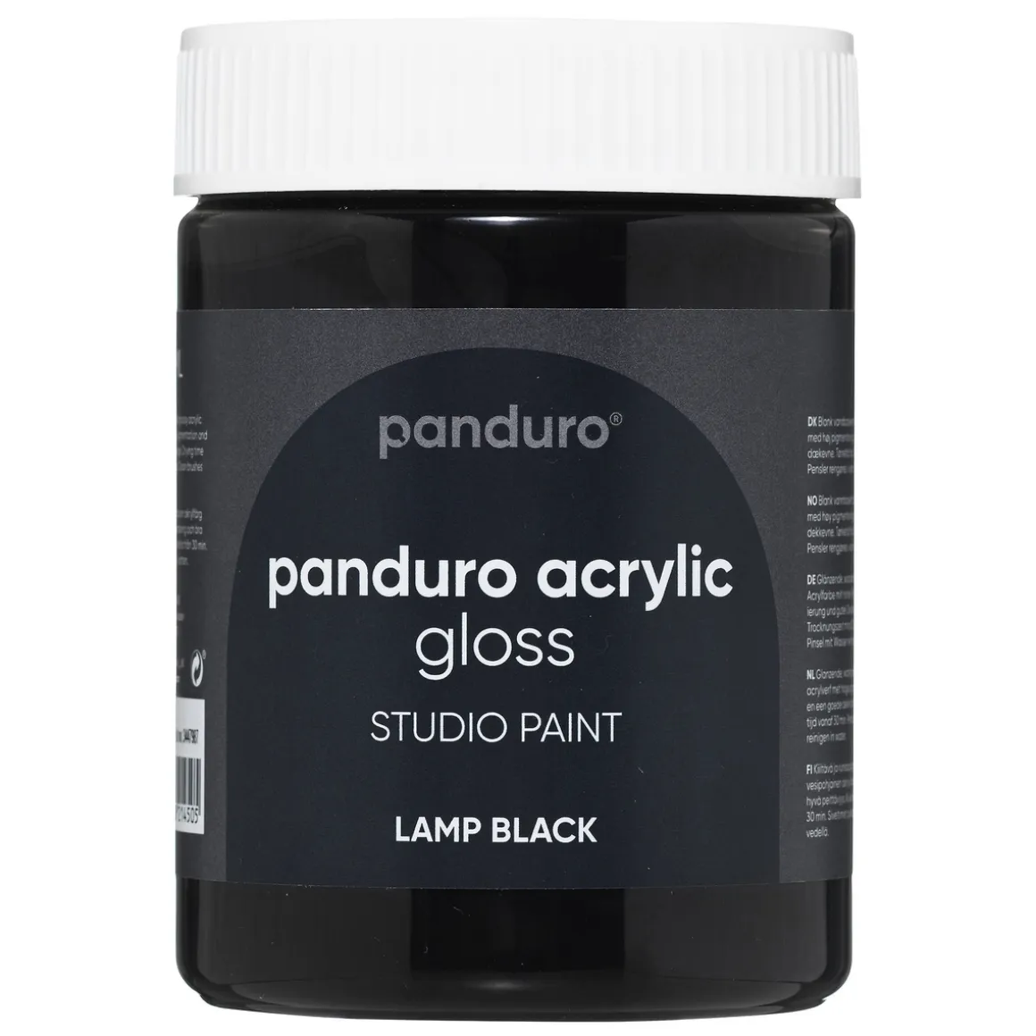 Panduro Acrylic Gloss blank akrylfarve 500 ml Lamp black