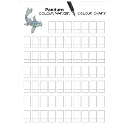 Panduro Colour Marker A4 (210×297 mm) – tomt farvekort til test af markers