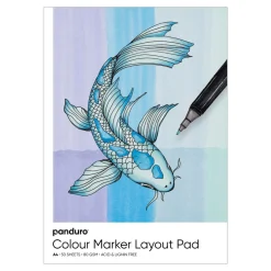Panduro colour marker blok A3 (297×420 mm), gramvægt 80, 50 ark – perfekt til skitser med markers & tuschpenne
