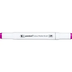 Panduro Colour Marker Brush, penselspids og skråskåret spids – Vivid red / purple 86
