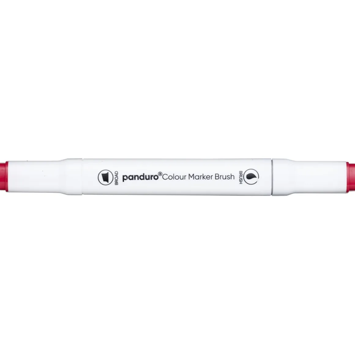 Panduro Colour Marker Brush, penselspids og skråskåret spids – Scarlet 13