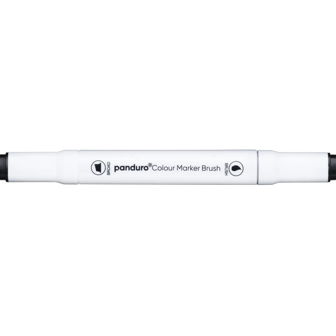 Panduro Colour Marker Brush, penselspids og skråskåret spids – Black 120
