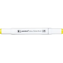 Panduro Colour Marker Brush, penselspids og skråskåret spids – Lemon yellow 35