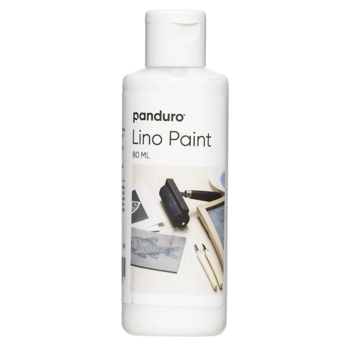 Panduro Lino Paint, vandbaseret linoleumsmaling, hvid 80 ml