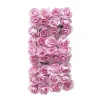 Papirroser, roser af papir til dekoration, 36 stk. rosa. Ø20 mm
