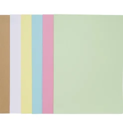 Papirsæt i pastelfarver med 48 stk. kraftige A4-ark (210×297 mm) a 240 g/m²