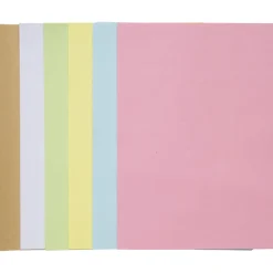 Papirsæt i pastelfarver med 48 stk. A4-ark (210×297 mm) a 80 g/m²